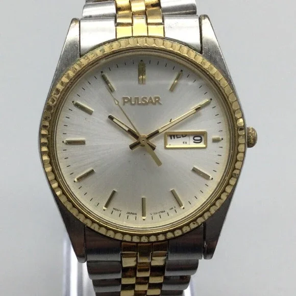 Pulsar | Accessories | Pulsar Watch Men 34mm Gold Silver  display picture 1